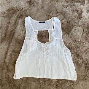 Brandy Melville White Crop Tank